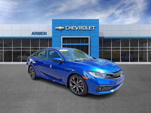 Aegean Blue Metallic 2021 Honda Civic Sport