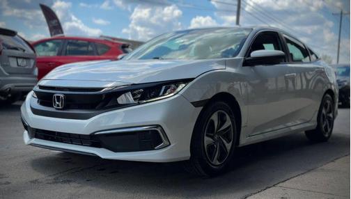 Platinum White Pearl 2019 Honda Civic LX