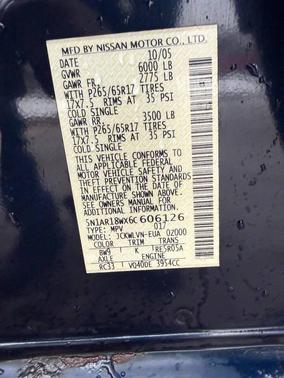 2006 Nissan Pathfinder LE