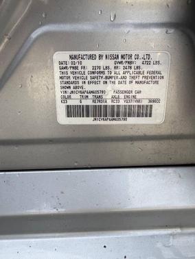 2010 INFINITI G37 Base