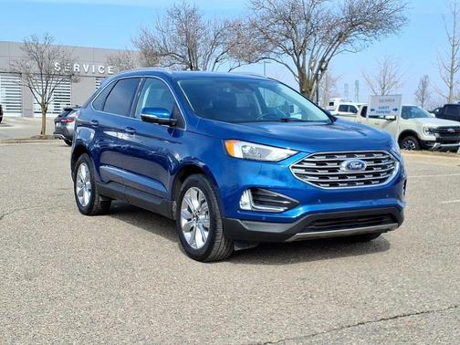 Atlas Blue Metallic 2024 Ford Edge Titanium
