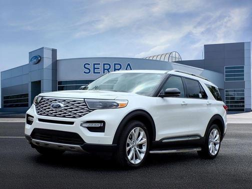 Star White Metallic Tri-Coat 2023 Ford Explorer Platinum