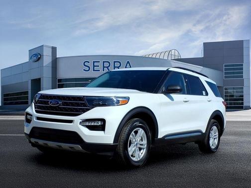 Star White Metallic Tri-Coat 2024 Ford Explorer XLT