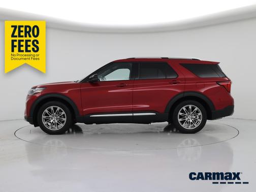 Red 2025 Ford Explorer Platinum