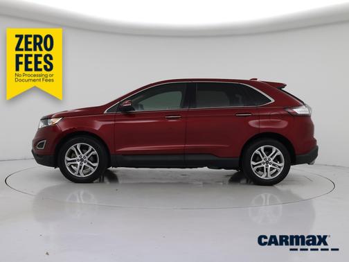 Red 2017 Ford Edge Titanium