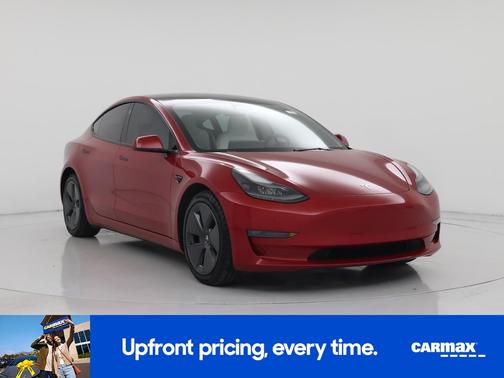 Red 2022 Tesla Model 3 Long Range