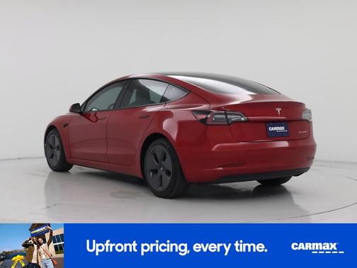 Red 2022 Tesla Model 3 Long Range