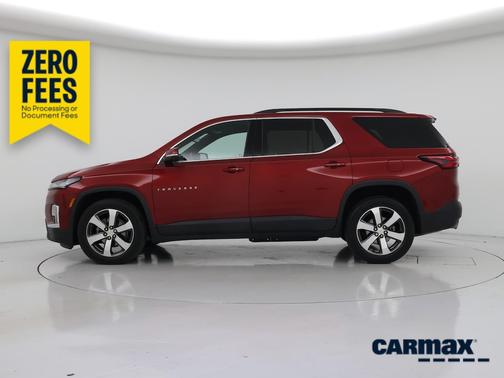 Burgundy 2022 Chevrolet Traverse LT Leather