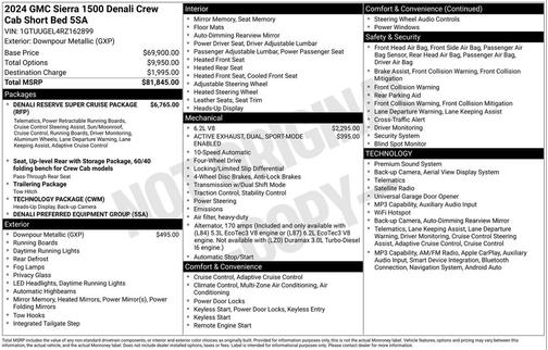 Downpour Metallic 2024 GMC Sierra 1500 Denali