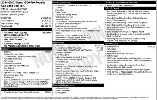 Summit White 2024 GMC Sierra 1500 Pro