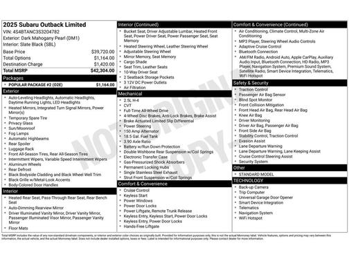 2025 Subaru Outback Limited