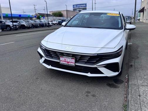 White 2026 Hyundai ELANTRA HEV Blue