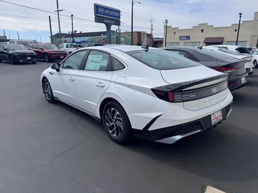 White 2026 Hyundai SONATA Hybrid Blue