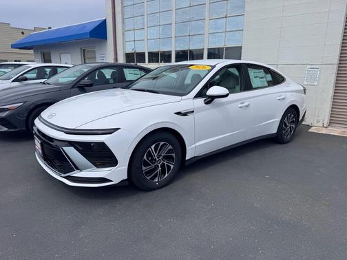 White 2026 Hyundai SONATA Hybrid Blue