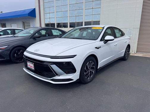 White 2026 Hyundai SONATA Hybrid Blue