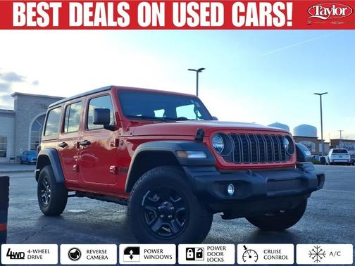 Firecracker Red Clearcoat 2025 Jeep Wrangler Sport
