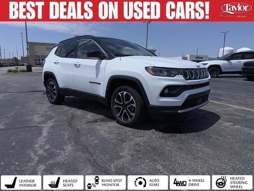 Bright White Clearcoat 2022 Jeep Compass Limited