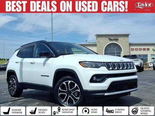 Bright White Clearcoat 2022 Jeep Compass Limited