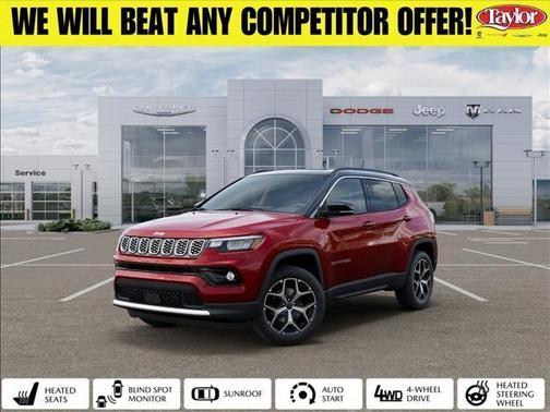 Red 2026 Jeep Compass Limited