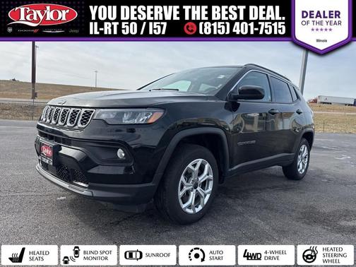 Diamond Black 2025 Jeep Compass Latitude