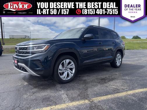 Tourmaline Blue Metallic 2023 Volkswagen Atlas 3.6L SE w/Technology