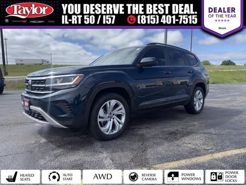 Tourmaline Blue Metallic 2023 Volkswagen Atlas 3.6L SE w/Technology