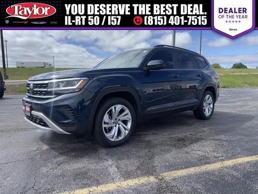 Tourmaline Blue Metallic 2023 Volkswagen Atlas 3.6L SE w/Technology