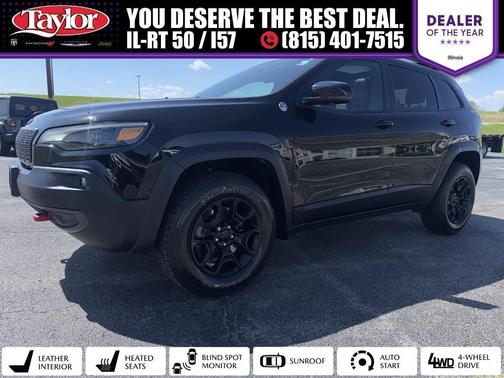 Diamond Black 2022 Jeep Cherokee Trailhawk