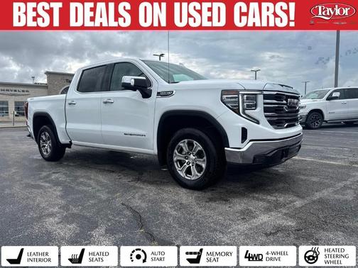 Summit White 2025 GMC Sierra 1500 SLT