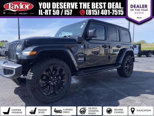 Black Clearcoat 2023 Jeep Wrangler 4xe Sahara