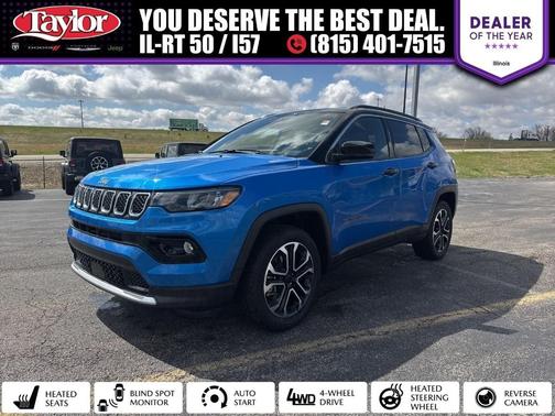 Hydro Blue Pearlcoat 2024 Jeep Compass Limited