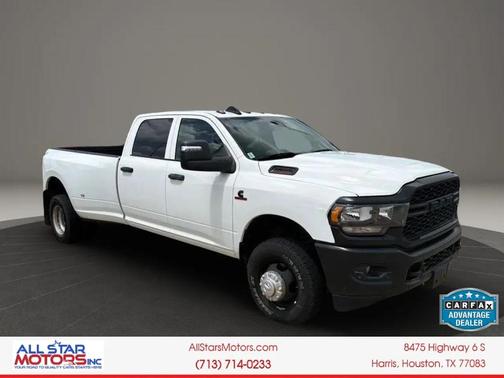 Bright White Clearcoat 2023 RAM 3500 Tradesman Crew Cab 4x4 8' Box