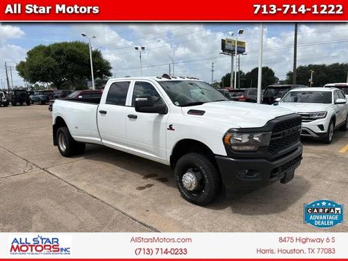 Bright White Clearcoat 2023 RAM 3500 Tradesman Crew Cab 4x4 8' Box
