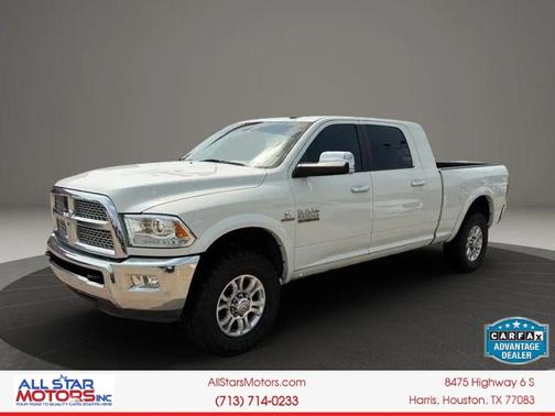 Pearl White 2018 RAM 3500 Laramie Mega Cab 4x4 6'4' Box