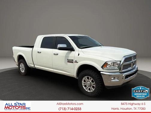Pearl White 2018 RAM 3500 Laramie Mega Cab 4x4 6'4' Box