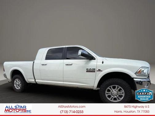 Pearl White 2018 RAM 3500 Laramie Mega Cab 4x4 6'4' Box