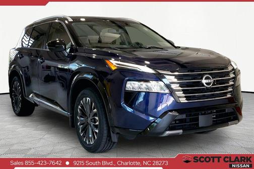 Deep Ocean Blue Pearl/Super Black 2024 Nissan Rogue Platinum