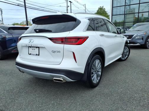 Lunar White 2023 INFINITI QX50 Luxe