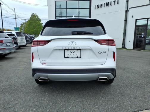 Lunar White 2023 INFINITI QX50 Luxe