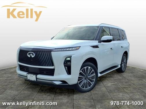 Radiant White 2025 INFINITI QX80 Luxe