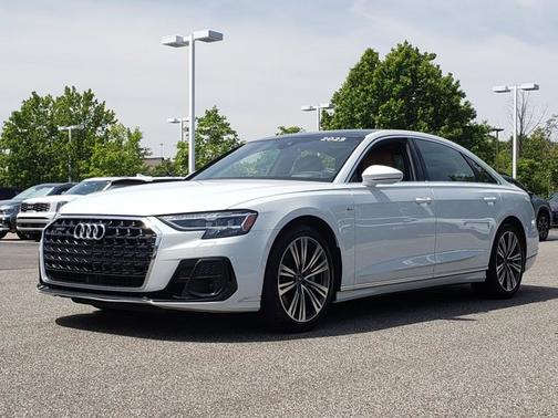 Glacier White Metallic 2023 Audi A8 L 55