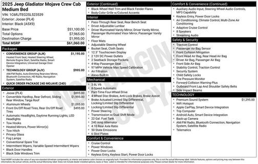2025 Jeep Gladiator Mojave