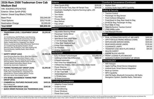 2026 RAM 2500 Tradesman