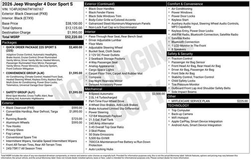 2026 Jeep Wrangler Sport