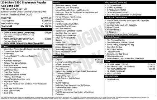 2014 RAM 2500 Tradesman