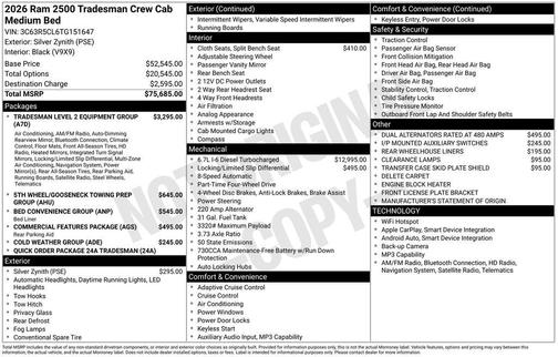 2026 RAM 2500 Tradesman