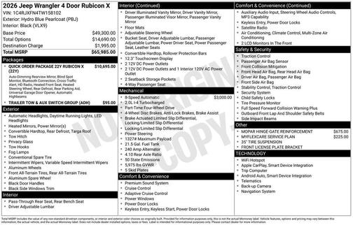 2026 Jeep Wrangler Rubicon