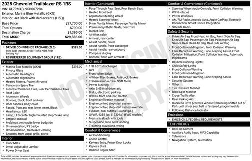 2025 Chevrolet Trailblazer RS