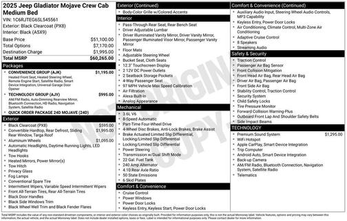 2025 Jeep Gladiator Mojave