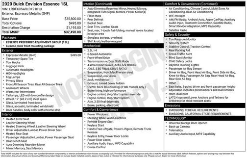 2020 Buick Envision Essence